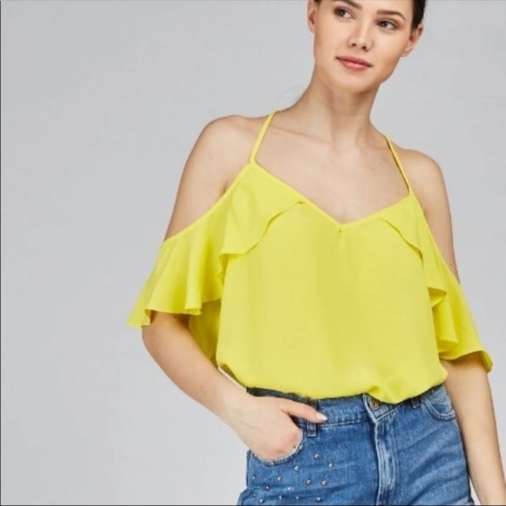 Bar III yellow cold shoulder